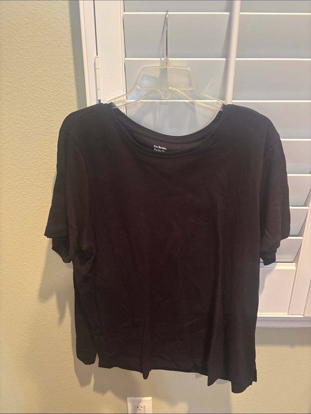 Kim Rogers Black V-Neck Top